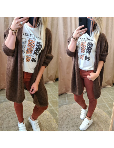 Gilet Magalie choco