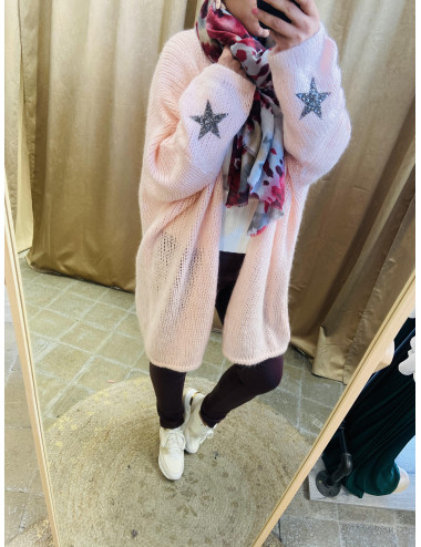 Gilet Magalie rose