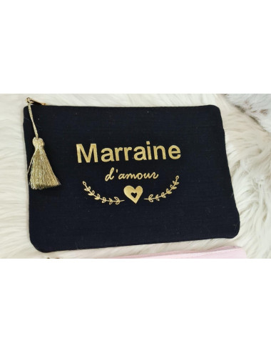 Pochette Marraine noir