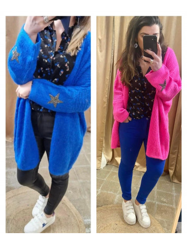 Gilet Magalie bleu électrique